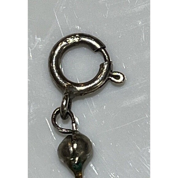 925 Sterling Light Grey Fresh Water Pearls/Wire Wrapped Carnelian Necklace 16in - Picture 7 of 9